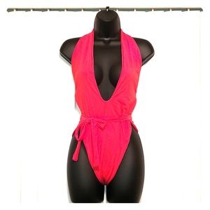 💕Pink💕one piece tie-up swimsuit